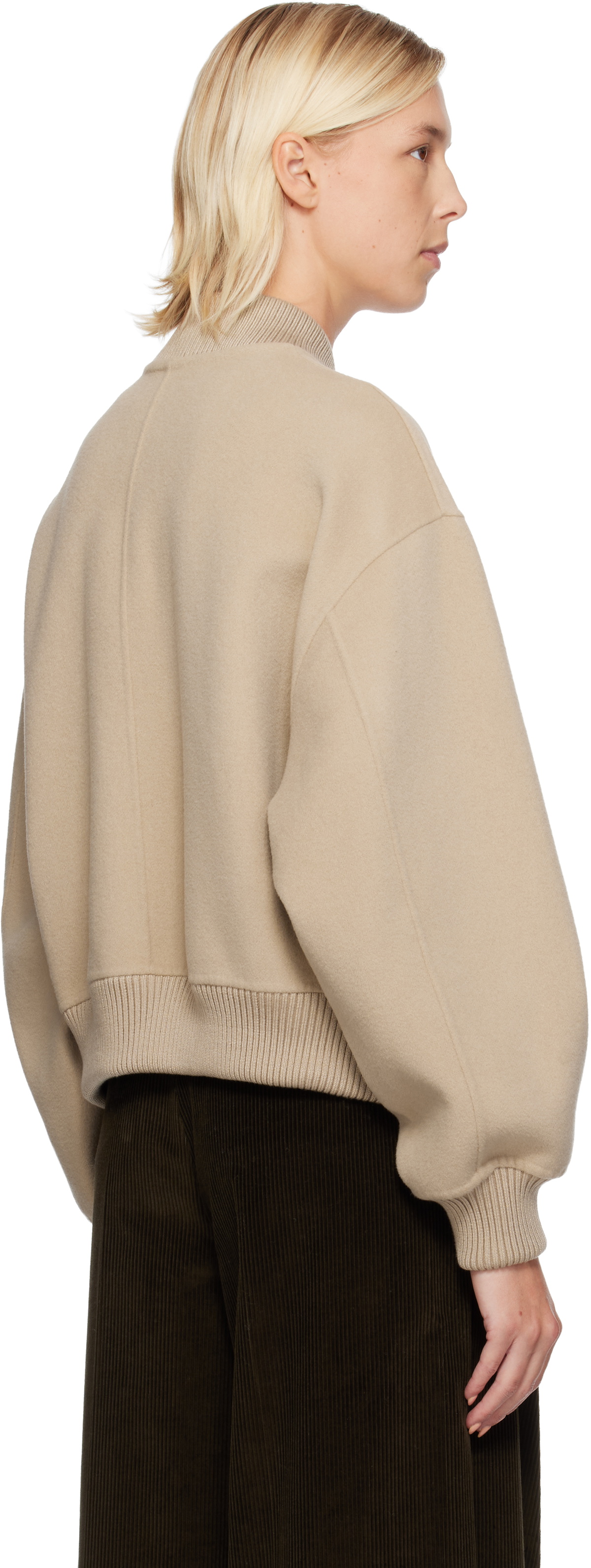 Weekend Max Mara Beige Zelante Bomber Jacket