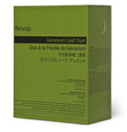 Aesop - Geranium Leaf Duet Body Cleanser and Balm, 2 x 500ml - Men - White