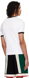 Casablanca White Gradient Ringer T-Shirt
