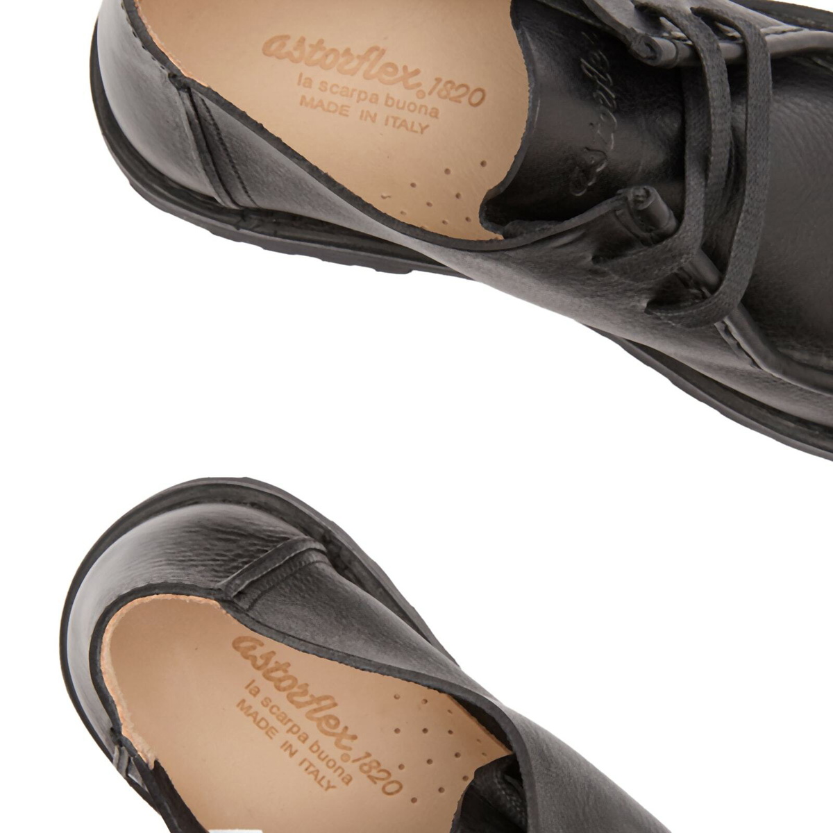 Astorflex Men's Beenflex Grain Leather Shoes in Nero