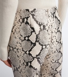 Róhe Snake-effect leather straight pants