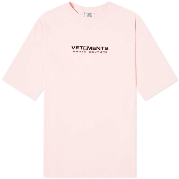 Photo: VETEMENTS Logo Haute Couture Tee