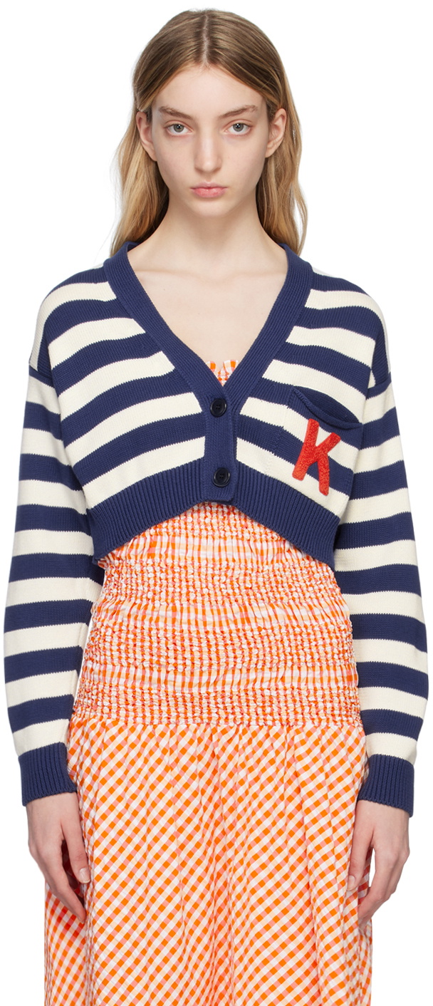 Kenzo Blue & White Kenzo Paris 'Nautical Stripes' Cardigan Kenzo