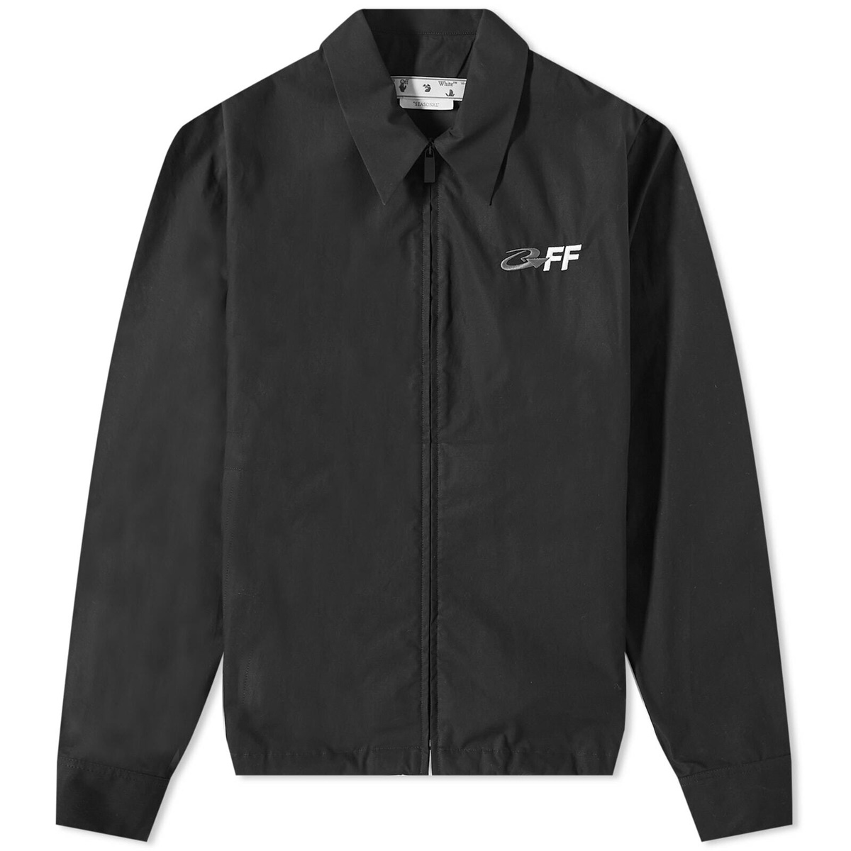 Off-White Exact Opp-print shirt jacket - Black