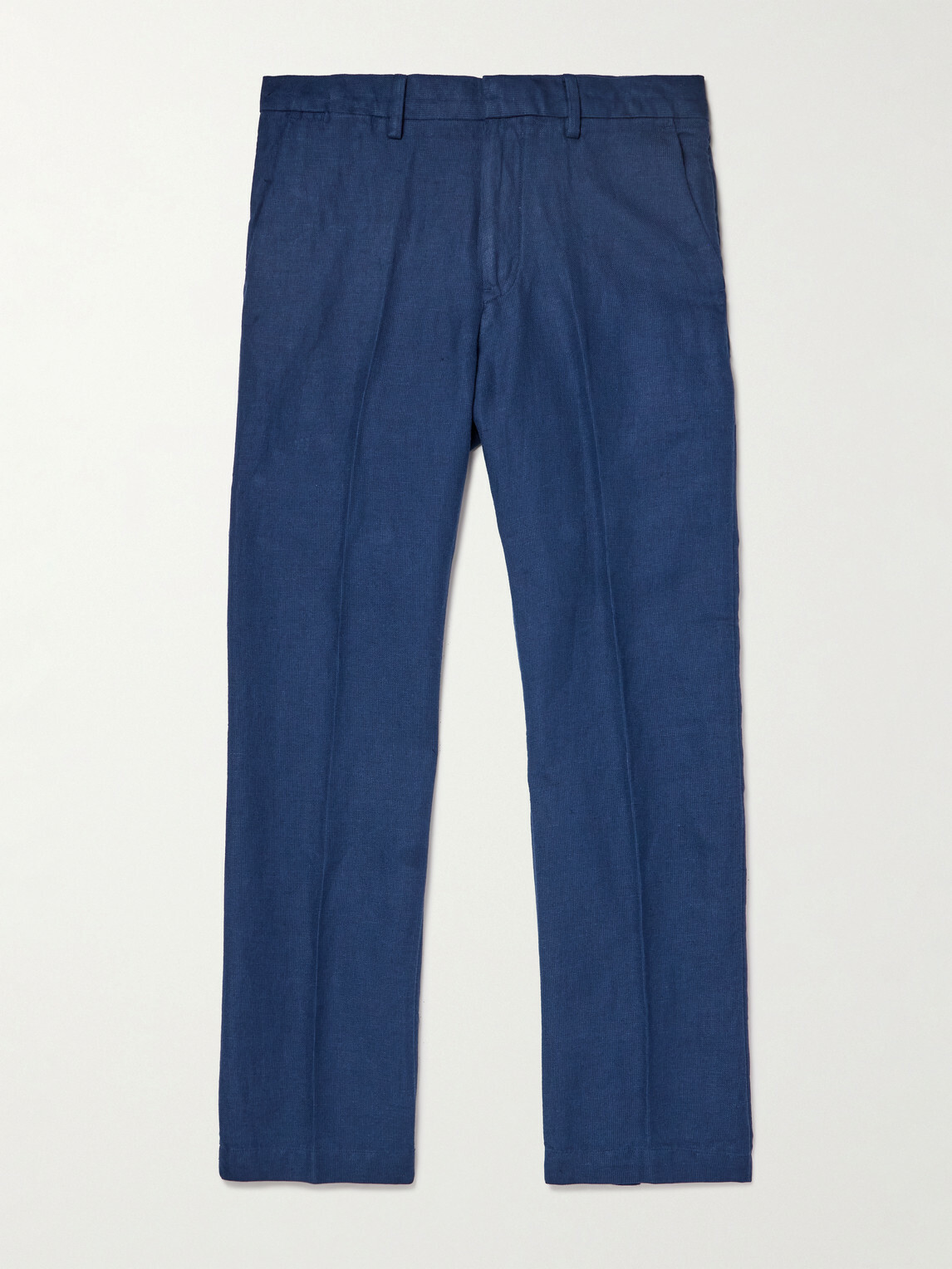Polo Ralph Lauren - Straight-Leg Linen and Cotton-Blend Trousers - Blue