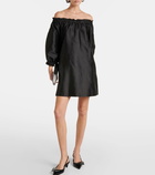 Max Mara Lepre off-shoulder silk and cotton minidress