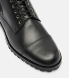Manolo Blahnik Lugata leather combat boots