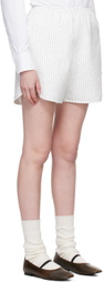 Recto Off-White Nep Stripe Shorts