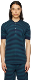 Paul Smith Blue & Black Striped T-Shirt