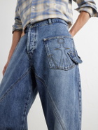 JW Anderson - Twisted Logo-Debossed Straight-Leg Jeans - Blue