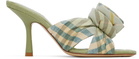 Burberry Green Mews Rose Heeled Sandals
