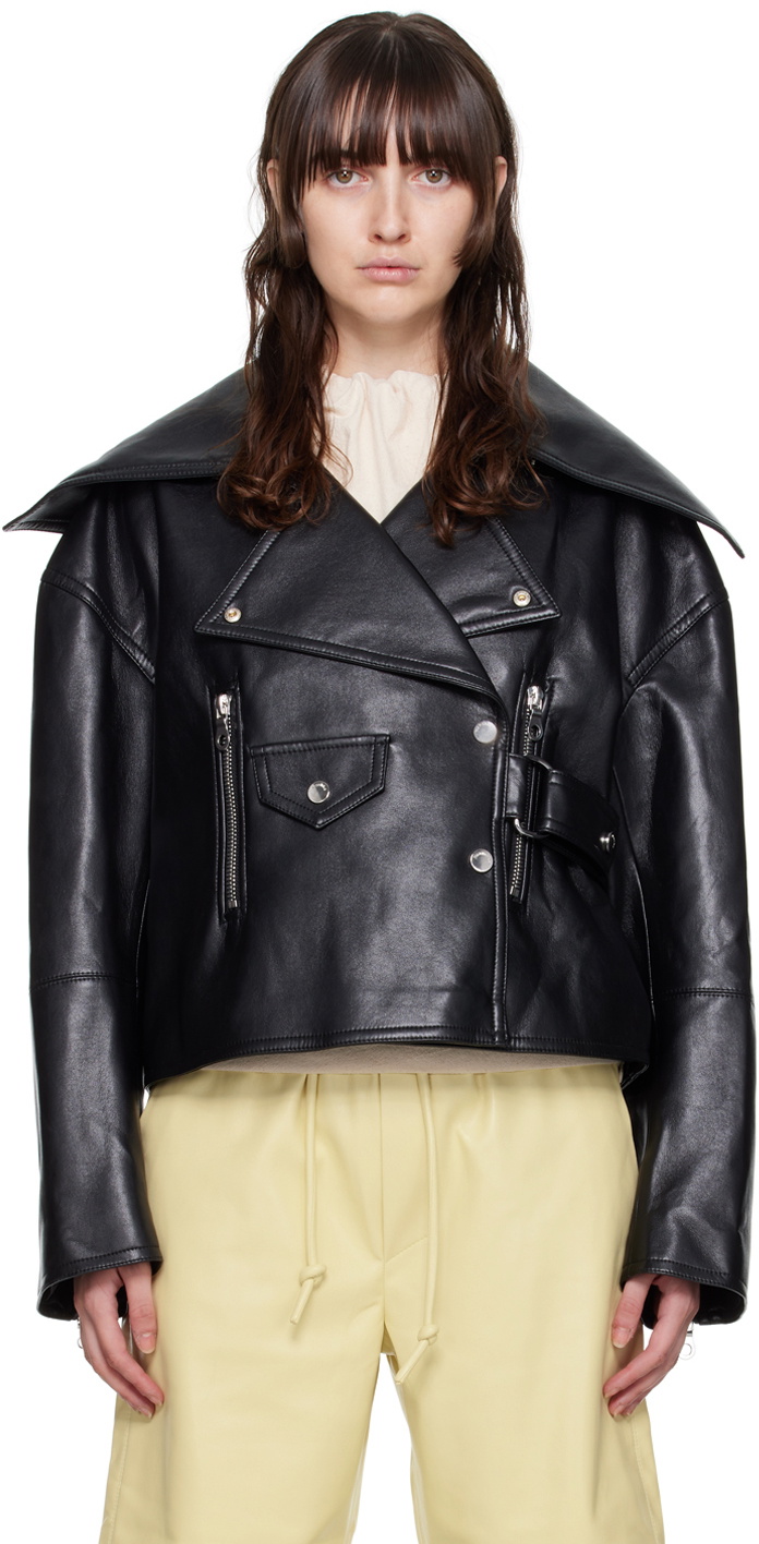 Nanushka Black Ado Regenerated Leather Jacket Nanushka