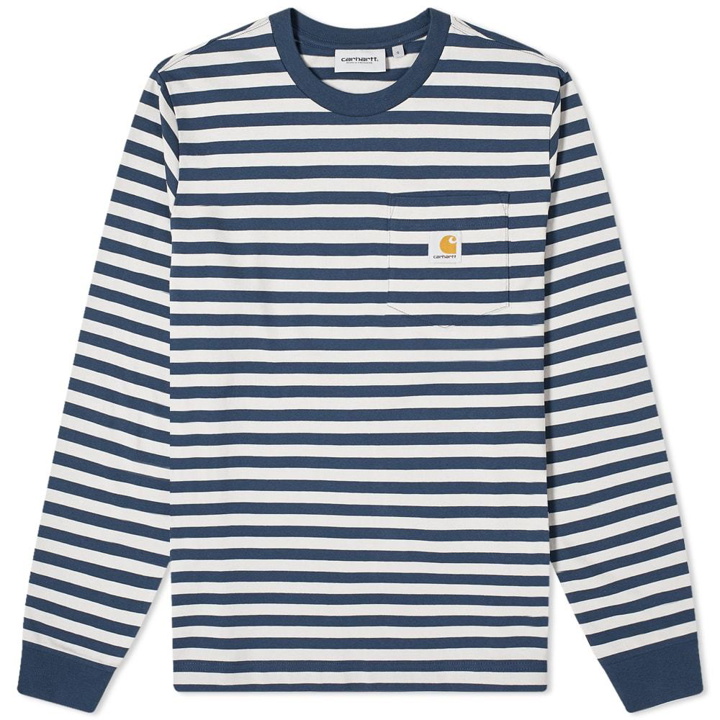 Photo: Carhartt WIP Long Sleeve Parker Stripe Pocket Tee