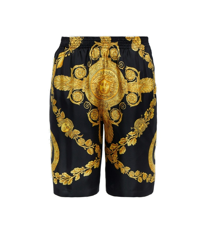 Photo: Versace - Printed silk twill shorts