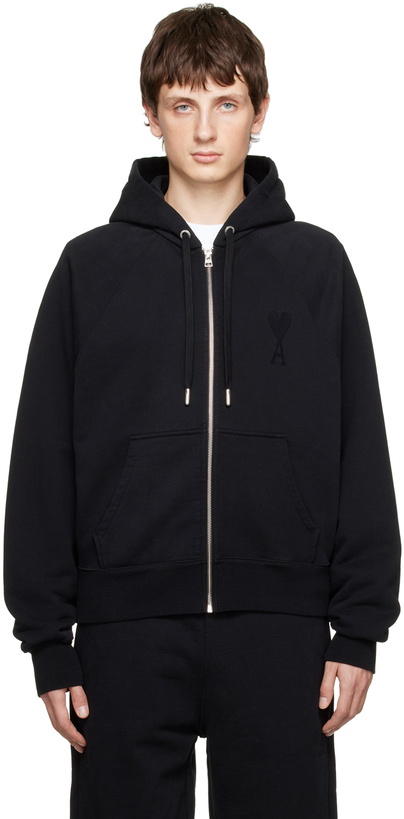 Photo: AMI Paris Black Ami De Cœur Hoodie