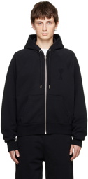 AMI Paris Black Ami De Cœur Hoodie