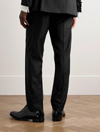 Boglioli - Slim-Fit Straight-Leg Satin-Trimmed Virgin Wool-Blend Tuxedo Trousers - Black