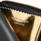 Comme des Garçons SA3100MI Mirror Inside Wallet in Black/Gold