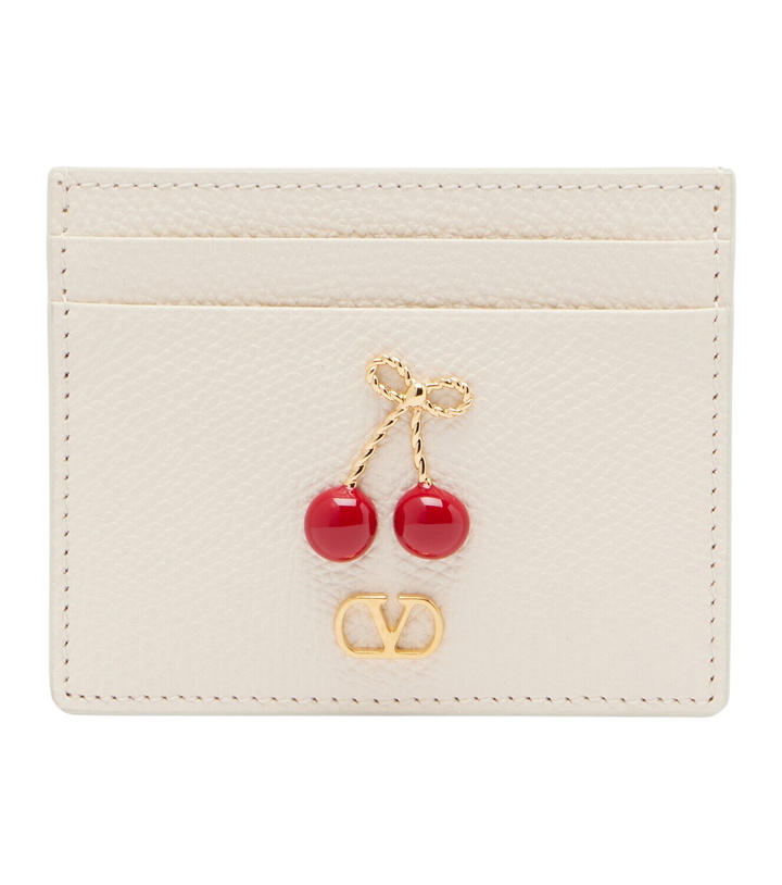 Photo: Valentino Garavani Embellished leather card holder