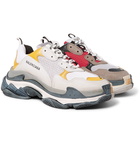 Balenciaga - Triple S Mesh, Nubuck and Leather Sneakers - Men - Multi