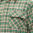 Represent Men's Long Sleeve Flannel Shirt in Brown/Racing Green