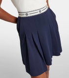 Tory Sport Logo ruffled miniskirt