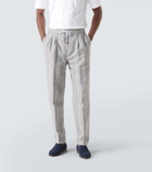 Brunello Cucinelli Linen, wool and silk-blend straight pants