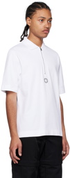 1017 ALYX 9SM White Zip Collar Polo