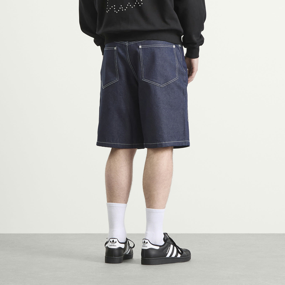 Pleasures Men's x Zero Skull Denim Shorts in Raw