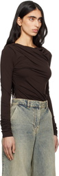 Entire Studios Brown Drape Top