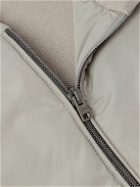 Herno - Waffle-Knit Cotton and Shell Hooded Jacket - Neutrals