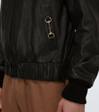 Gucci - Leather blouson jacket