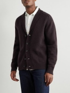 Altea - Shawl-Collar Wool and Cashmere-Blend Cardigan - Burgundy