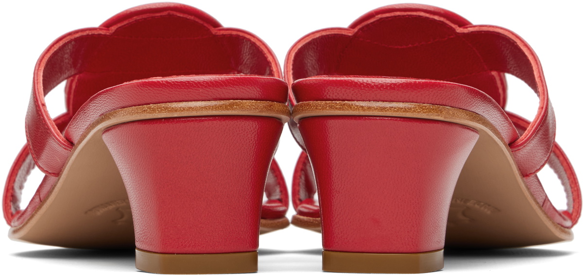 Martiniano Red Medalia Heeled Sandals