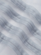 Thom Browne - Oversized Striped Mesh Shirt - Gray
