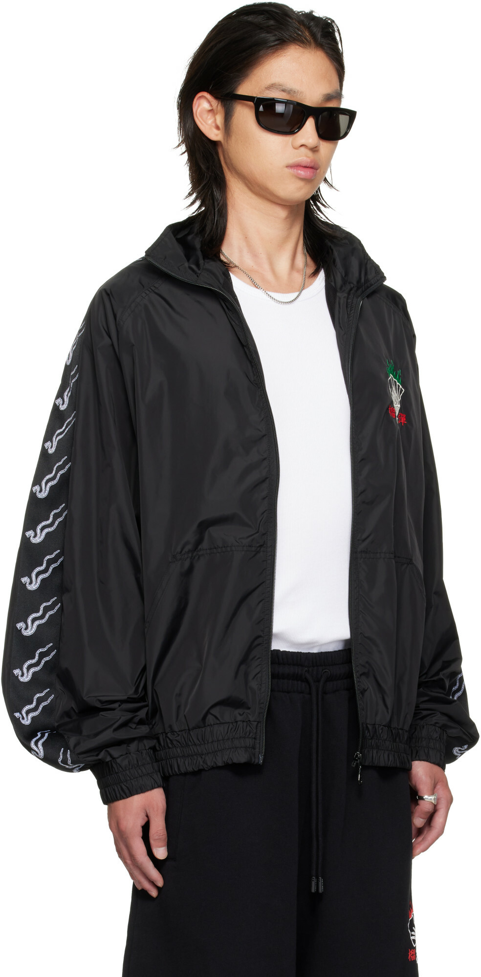 LU'U DAN Black Blacklisted LD Windbreaker Jacket