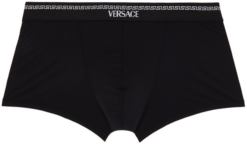 Versace Underwear Black Logo Trunk Boxers Versace Underwear