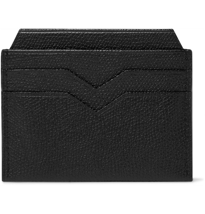 Photo: Valextra - Pebble-Grain Leather Cardholder - Black