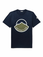 Moncler - Logo-Appliquéd Cotton-Jersey T-Shirt - Blue