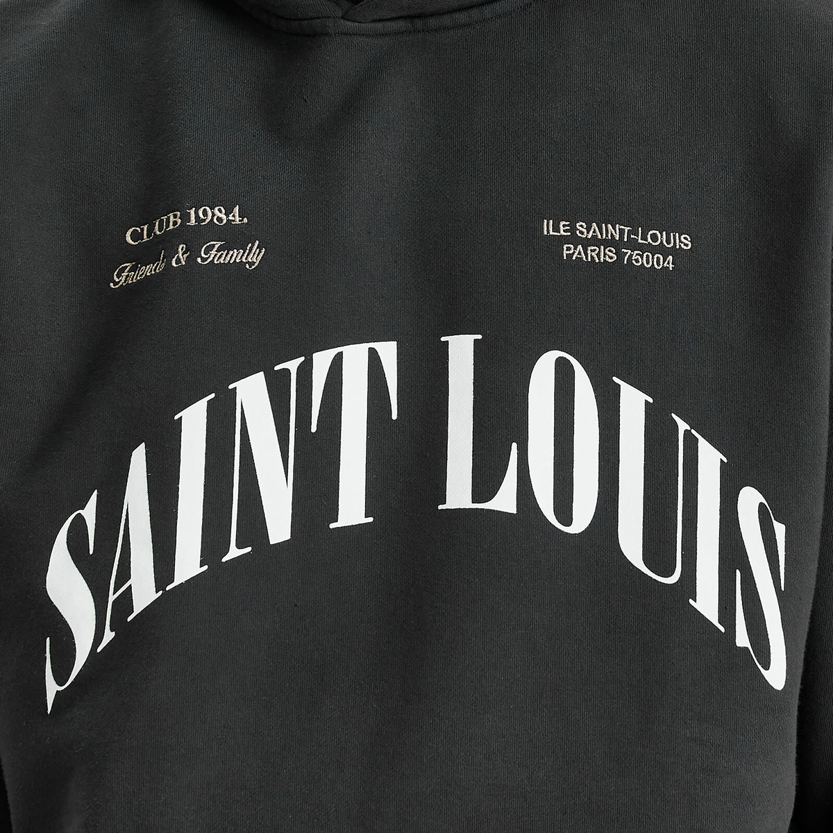 Club 1984 Men's Friends & Family Hoodie in Washed Black