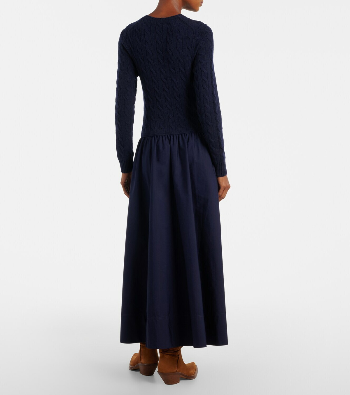 Polo Ralph Lauren Cotton and wool-blend maxi dress