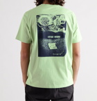 Pop Trading Company - SAFE-TRIP.ORG Logo-Print Cotton-Jersey T-Shirt - Green
