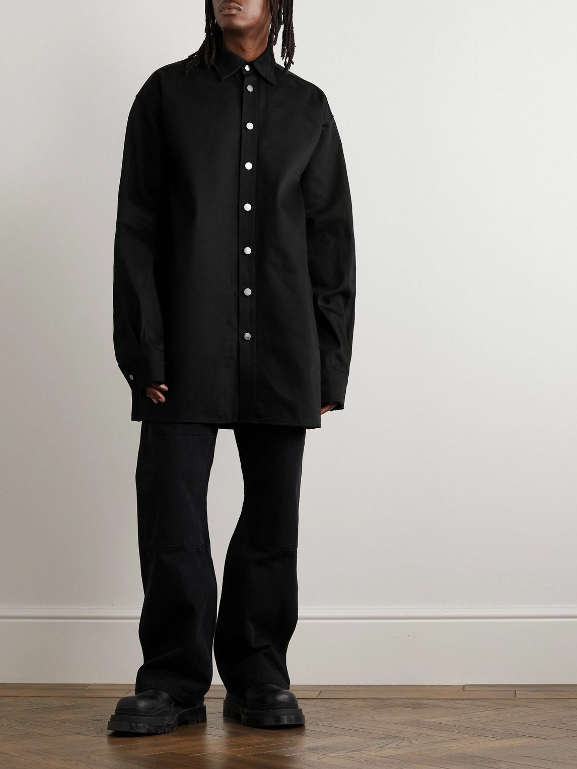 AIREI - Denim Overshirt - Black