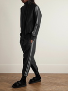 Y-3 - Tapered Striped Wool-Blend Track Pants - Black