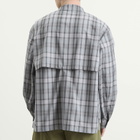 Snow Peak Men's Fade Check Breezy Shirt in Greige