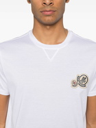 Moncler White Double Logo Patch T-Shirt