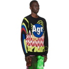 AGR SSENSE Exclusive Multicolor Logo Sweater