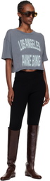 ANINE BING Gray Johnny Cropped T-shirt