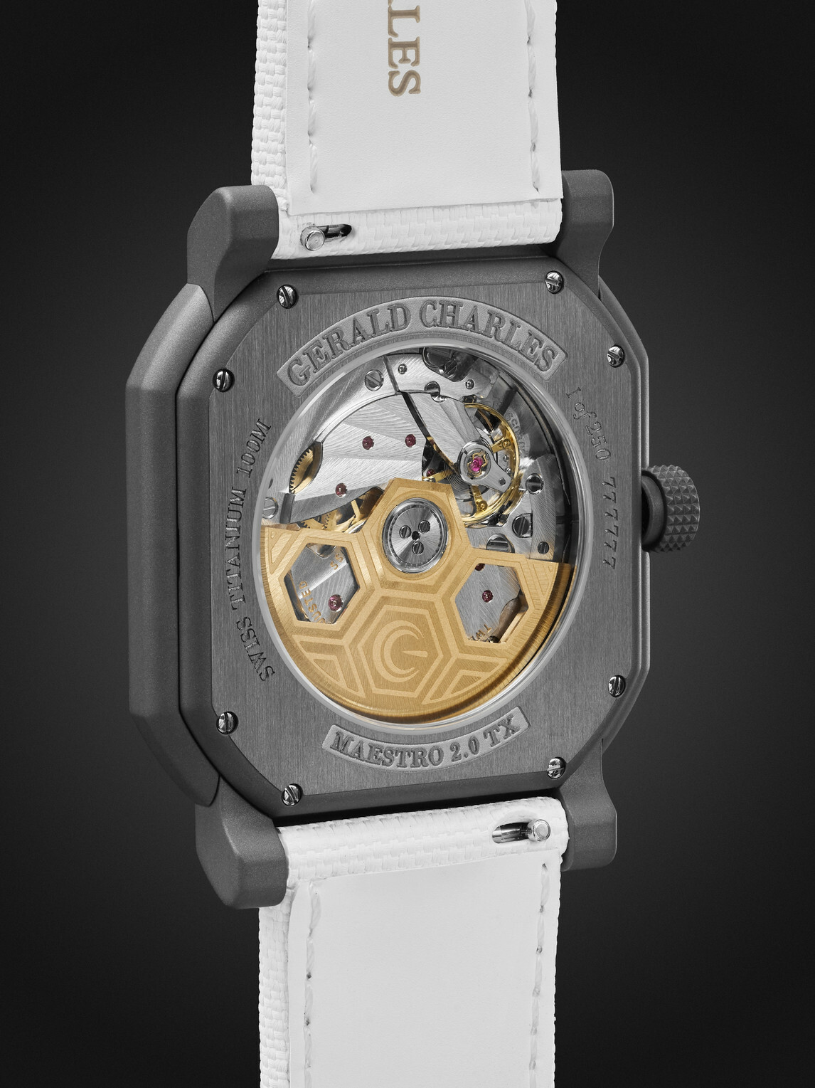 Gerald Charles - Maestro GC Sport Tennis Limited Edition Automatic Darkblast® Titanium Watch, Ref. GC2.0-TX-TNDB-04GR-RSVC_DLE