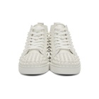 Christian Louboutin White Louis Spikes High-Top Sneakers
